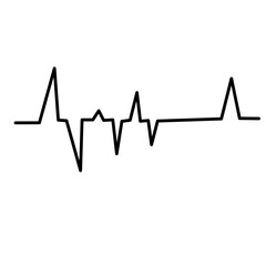 Heartbeat pulse vector line icon