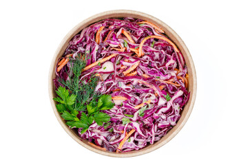 cole slaw salad with red cabbage on a white background for a food delivery site 5