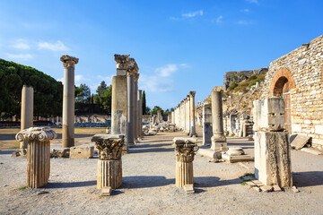 Beautiful view of Ephesus, a very important archaeological site in Turkey