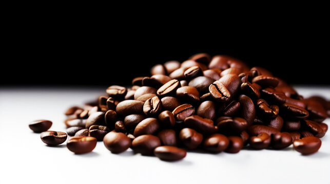 コーヒー豆のアップのイメージ画像　壁紙