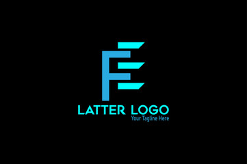 Creative, Monogram, business, Latter, F E logo design	