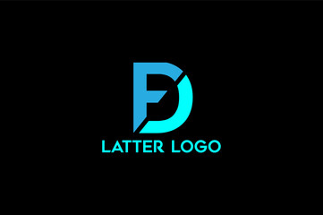 Creative, Monogram, business, Latter, F D logo design	