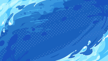 水のエフェクトの背景_16:9