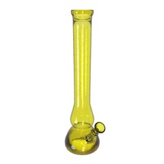 Yellow Glass Bong Isolated On White Background