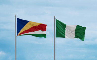 Nigeria national flags, country relationship concept
