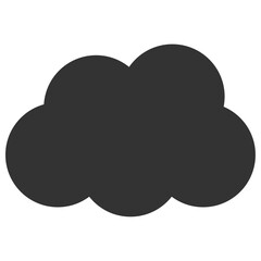 Cloud silhouette. Vector flat icon