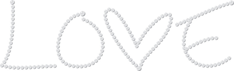 パールの飾り文字　LOVE