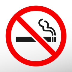 No Smoking flat icon web, app, ui ux, mall sign, door label, vector design element, digital, print