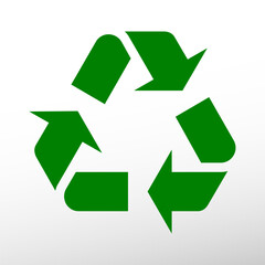 Obraz premium Green and white flat icon for app, sign, signage, apps, web, banners, and printing