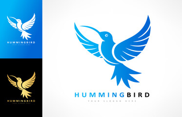 Obraz premium Hummingbird Logo Vector. Bird design.