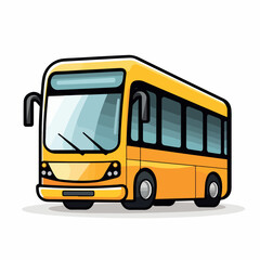 Bus in cartoon, doodle style. 2d vector illustration in logo, icon style. AI Generative