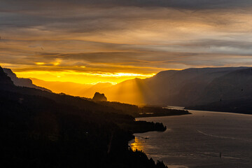 Sunrise over the Columbia River Gorge