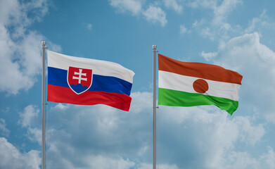 Niger national flags, country relationship concept