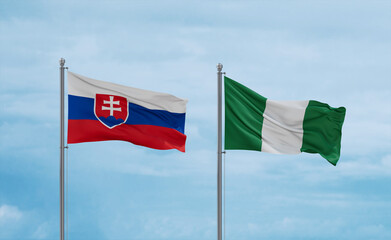 Nigeria national flags, country relationship concept