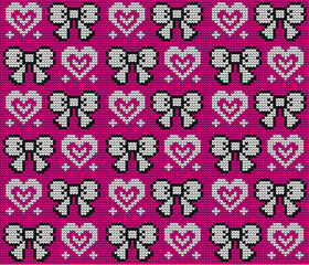 Knitted texture seamless pattern. Vector seamless background for banner, website, postcard, wallpaper, clothing and design. Festive Sweater Design. Seamless Knitted Pattern.