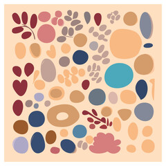 ポップな花・植物のパターン