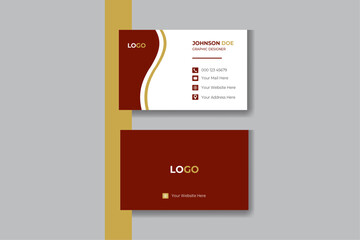 Double-sided creative business card design template
