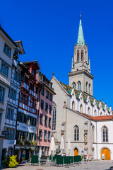 Fototapeta na wymiar Église Saint-Laurenzen de Saint-Gall en Suisse