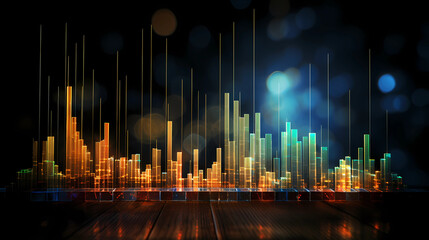 Chart graphs of the stock market representing our economy