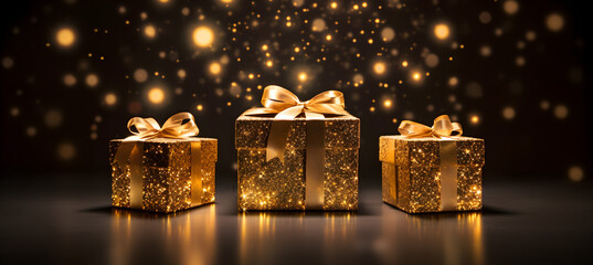 Magic holiday box. The concept of gifts for Christmas and New Year	
