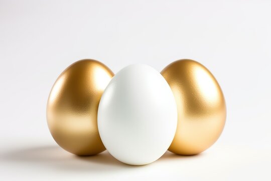 golden egg on white