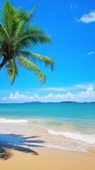 Fototapeta premium beach with palm trees