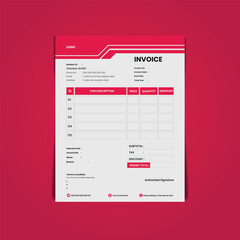 vector flat design driving school invoice,Vector electrician invoice, vector minimal invoice design