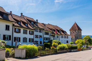 Dans les rues de Stein am Rhein en Suisse