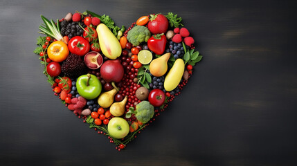 copy space, stockphoto, Human heart made of fruits and vegetables. Healthy food concept.
Fresh healthy food for a healthy lifestyle. Copy space available.
- 669235936