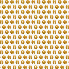 vector illustration of coffee bean pattern including seamless on white background. sketch of coffee beans. Hand drawn coffee beans vector.