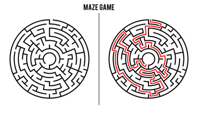 Advanced Circular/Circle Maze Puzzle Game And Solution	