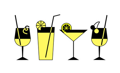 set of glasses for a drink
