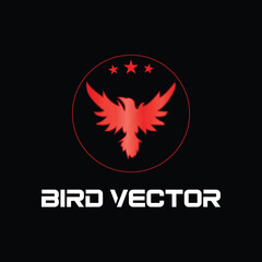 Bird logo template with line art style. Creative abstract bird logo collection