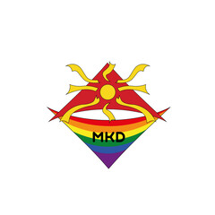abstract pride flag of Macedonia