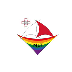 abstract pride flag of Malta