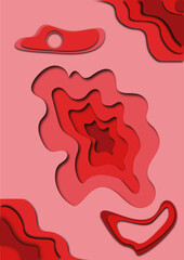 abstract shapes arranged in layers, background