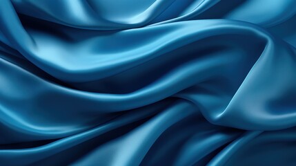 Obraz premium Silk blue fabric closeup 