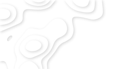 White abstract geometric pattern background, wave and curve abstract background. Abstract wavy line 3d paper cut white background.