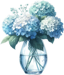 Nature's Grace: Watercolor Floral Arrangement in a Vase