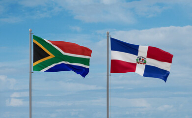 Belgium and South Africa flags, country relationship concept