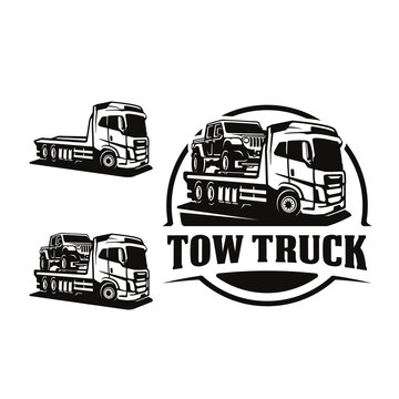 towing trus cet og illustration logo