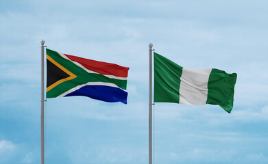 Nigeria national flags, country relationship concept