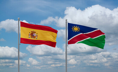 Namibia and Spain, country relationship concept