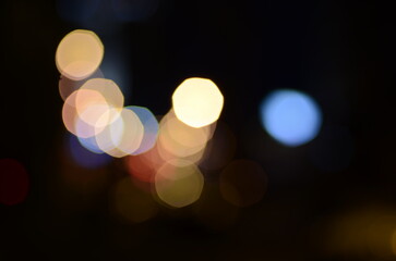 Blurred view of night city