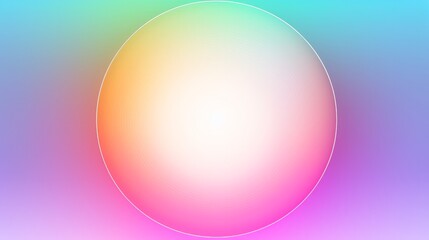 An artistic background featuring a circular color gradient with a grainy noise texture and watercolor-like blur. This vector illustration showcases a holographic effect