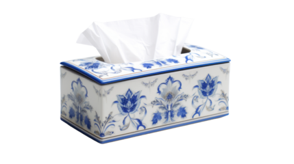 Tissue box on transparent background