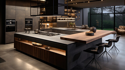 Modern futuristic kitchen design