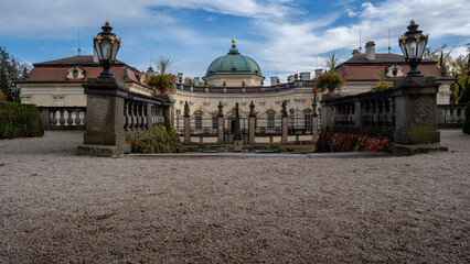 Buchlovice castle in the late summer front view