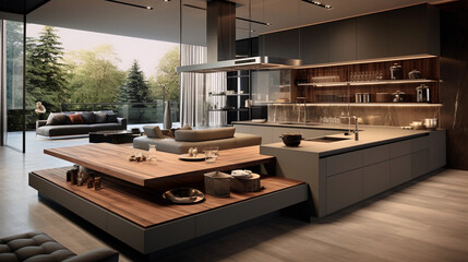 Modern futuristic kitchen design