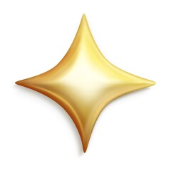 Glossy stars 3d icon isolated on white background. 3d star for website browser template concept. 3d illustration.